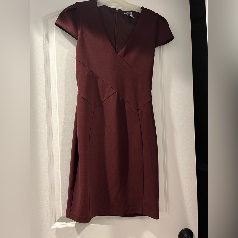 Express dress; XS; Burgundy; only worn twice; excellent condition
